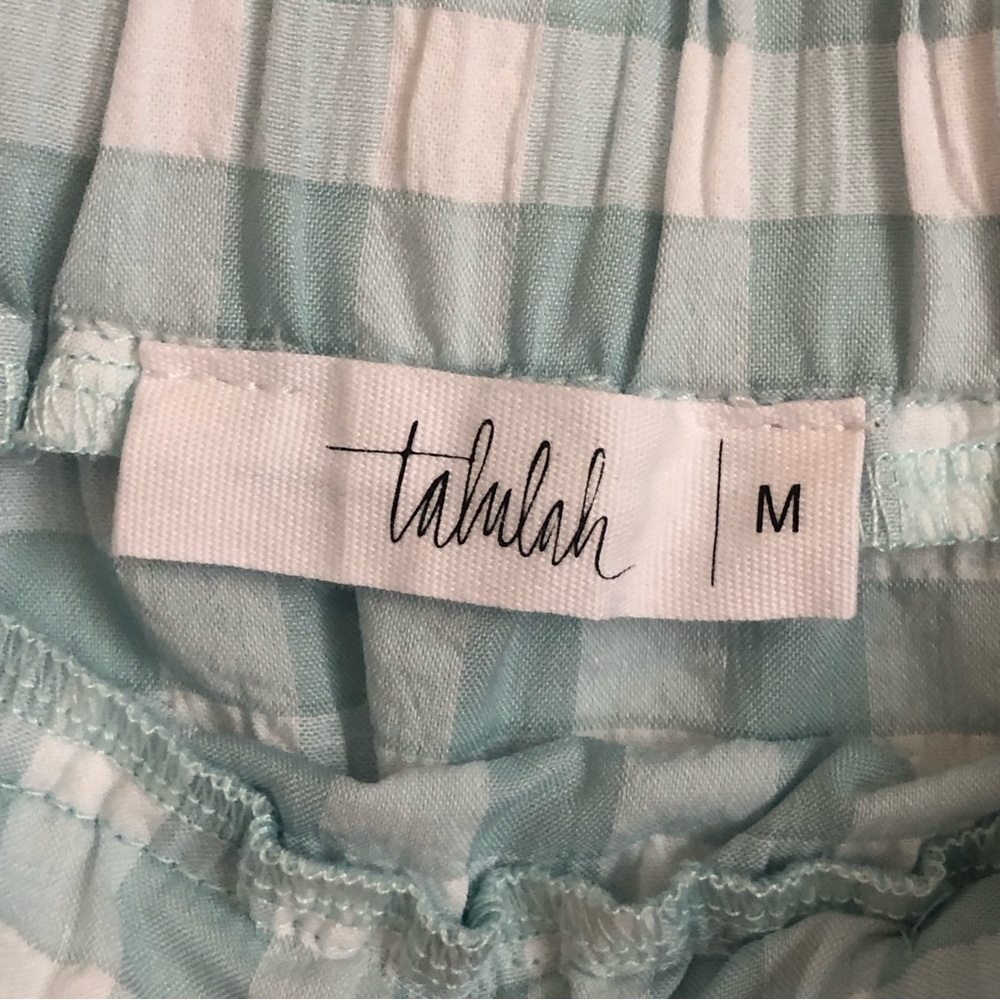 NWOT Talulah 2 Pcs Gingham Sleeveless Top Tiered Skirt Blue White Size M - Picture 5 of 15